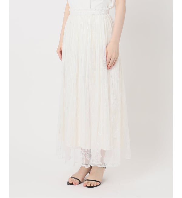 Spick and Span「《一部店舗+WEB限定》2WAYレースギャザースカート」|スカート|