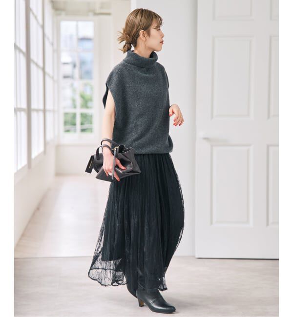 Spick and Span「《一部店舗+WEB限定》2WAYレースギャザースカート」|スカート|