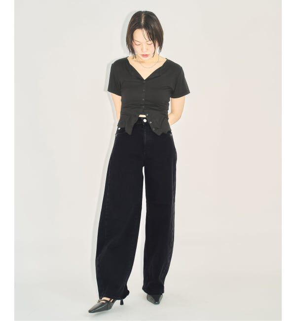 U by SPICK&SPAN「《 追加 / 新色 》SOMETHING / サムシング HANA CURVE TAPERED」|デニム|