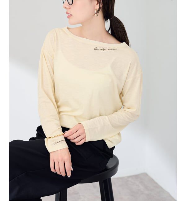 FRAMeWORK「シアースラブ刺繍LTee」|Tシャツ・カットソー|