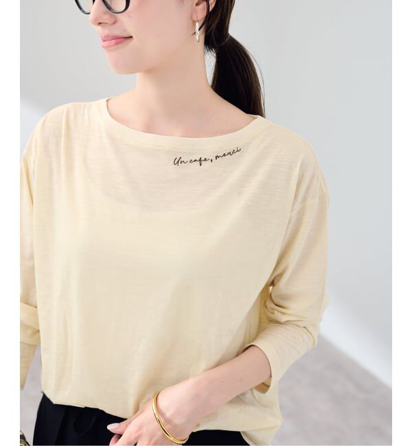 FRAMeWORK「シアースラブ刺繍LTee」|Tシャツ・カットソー|