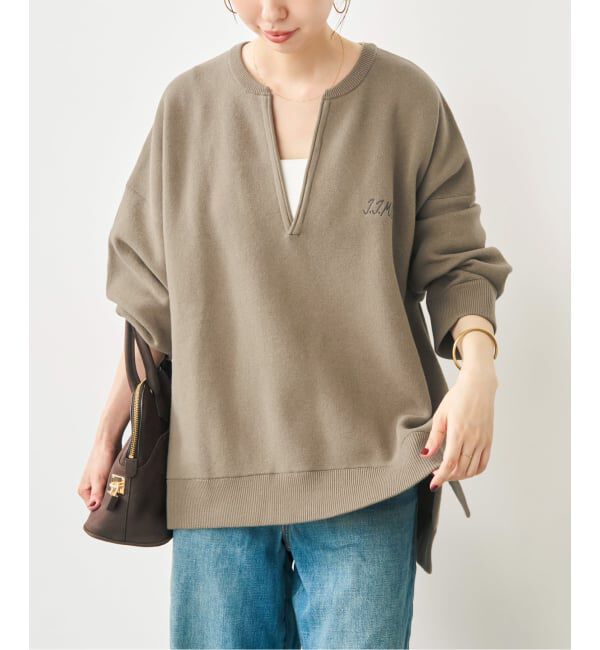 Spick and Span「《WEB限定カラー有り / 追加》J.J.mercer 別注キーネックプルオーバー」|ニット・セーター|ブラウン