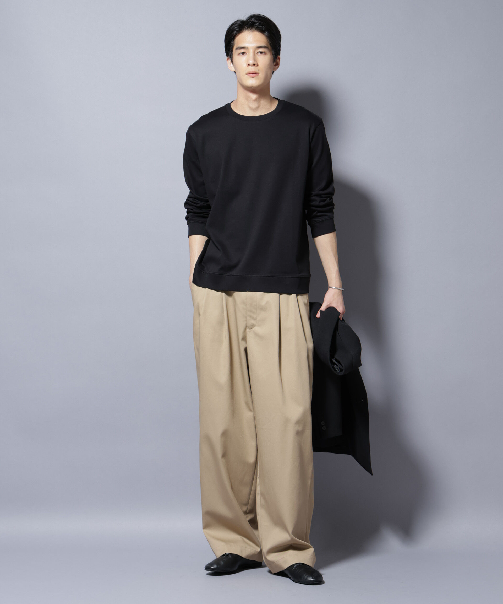 NANO universe「「FORMAL JERSEY」 クルーネックカットソー長袖」|Tシャツ・カットソー|