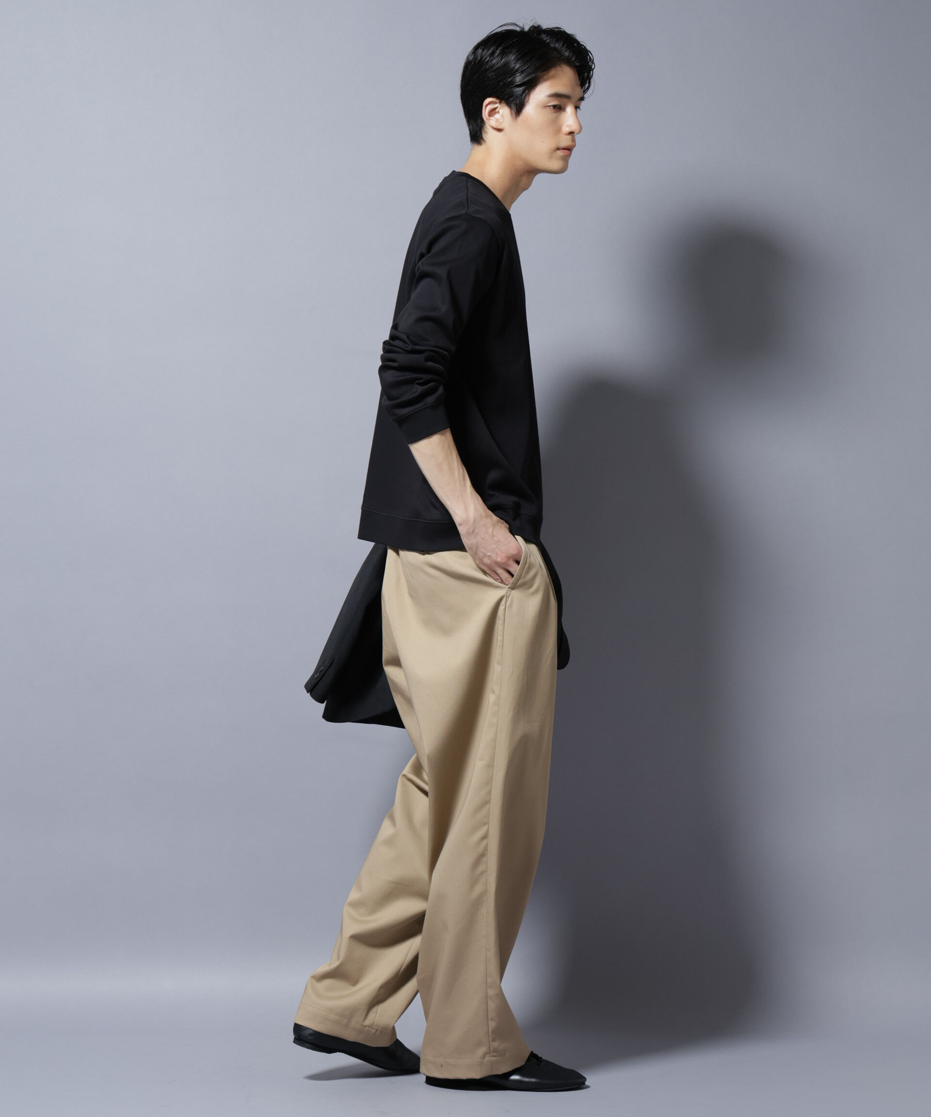 NANO universe「「FORMAL JERSEY」 クルーネックカットソー長袖」|Tシャツ・カットソー|