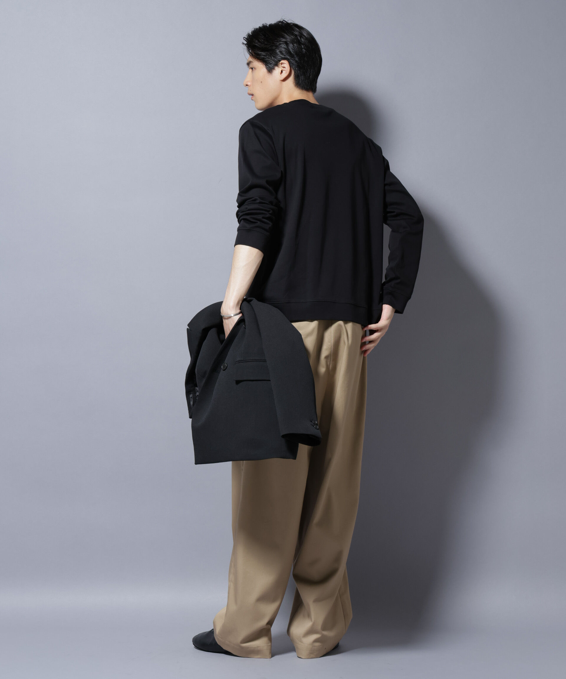 NANO universe「「FORMAL JERSEY」 クルーネックカットソー長袖」|Tシャツ・カットソー|