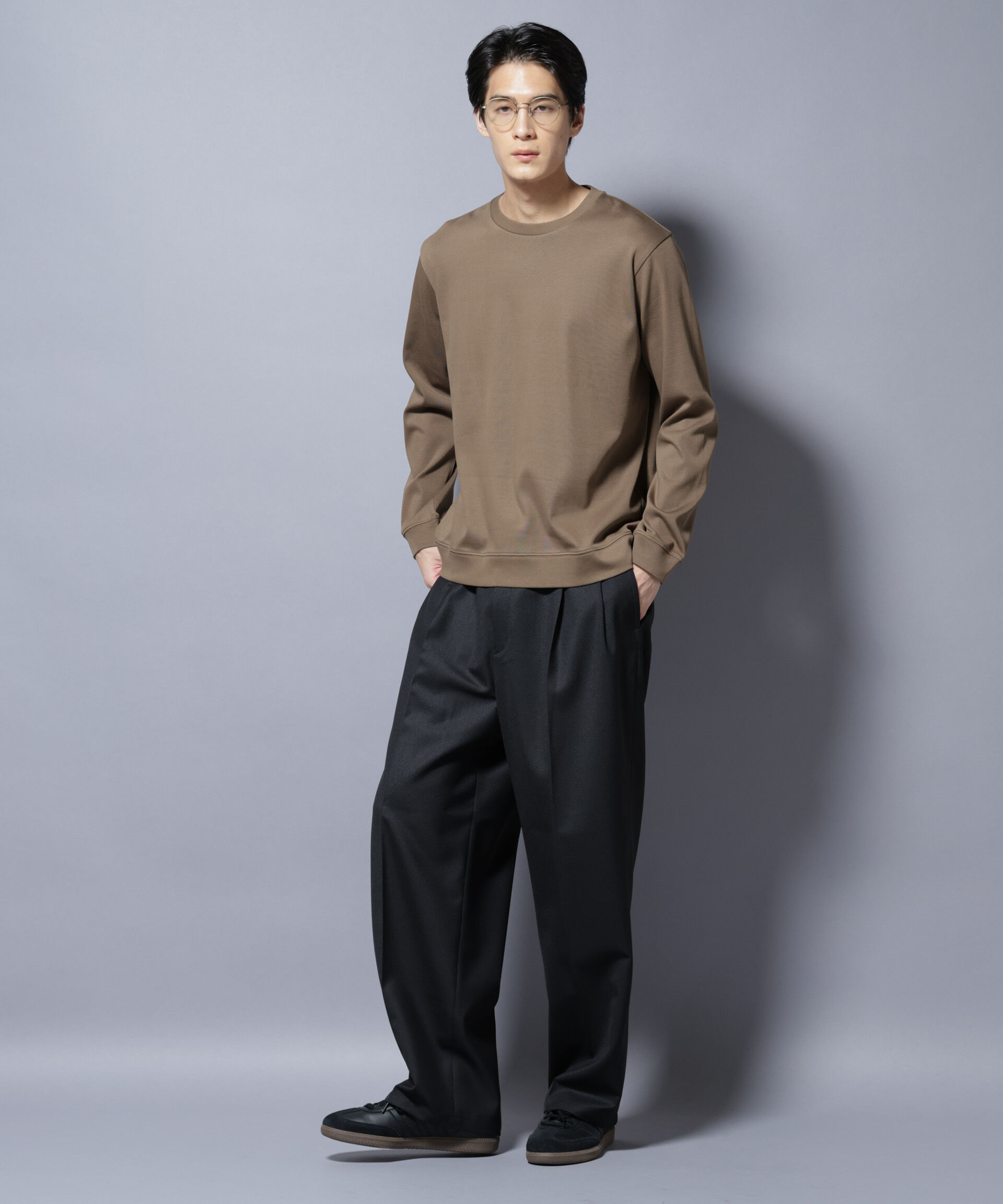 NANO universe「「FORMAL JERSEY」 クルーネックカットソー長袖」|Tシャツ・カットソー|