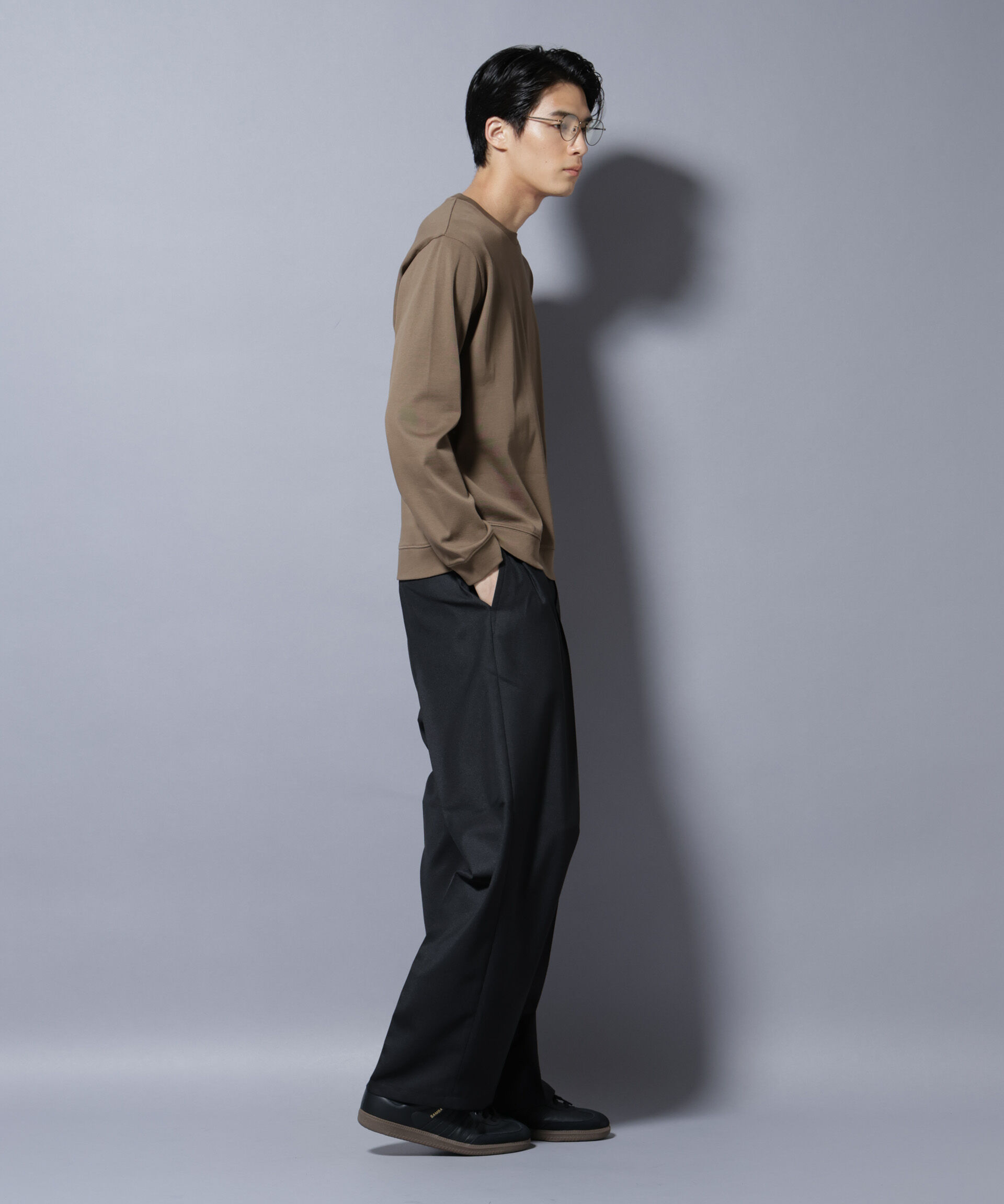 NANO universe「「FORMAL JERSEY」 クルーネックカットソー長袖」|Tシャツ・カットソー|