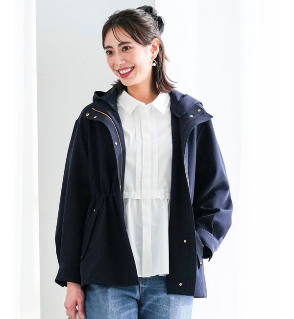 ANY SIS「【2WAY】エレカジストレッチ フーデットハーフ アウター」|その他|ネイビー系