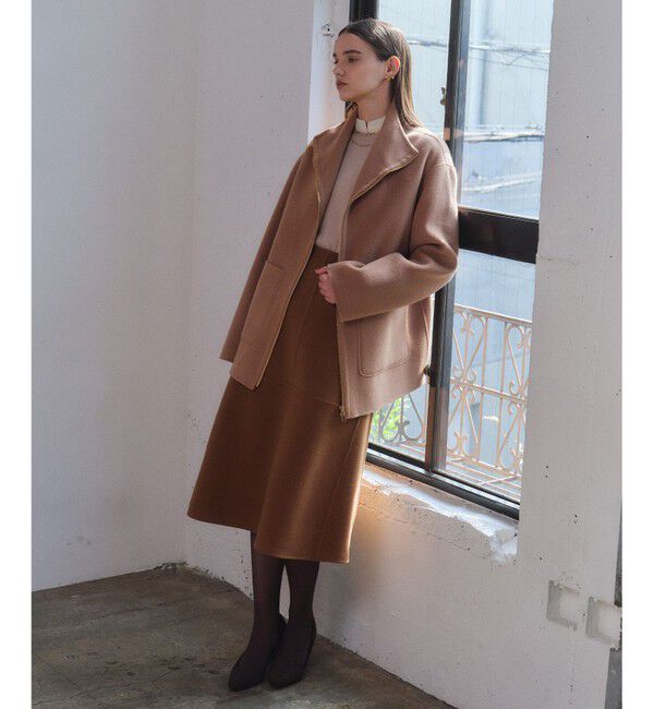 BEIGE,「ZION / ウールスタンドカラーショートコート」|その他|