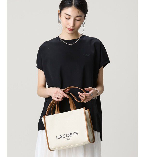 LACOSTE「ヘリテージキャンバス コットンキャンバストート 2WAY ショルダーバッグ」|トートバッグ|