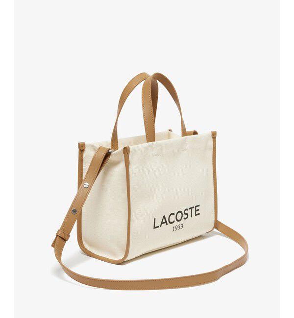 LACOSTE「ヘリテージキャンバス コットンキャンバストート 2WAY ショルダーバッグ」|トートバッグ|