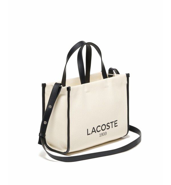LACOSTE「ヘリテージキャンバス コットンキャンバストート 2WAY ショルダーバッグ」|トートバッグ|