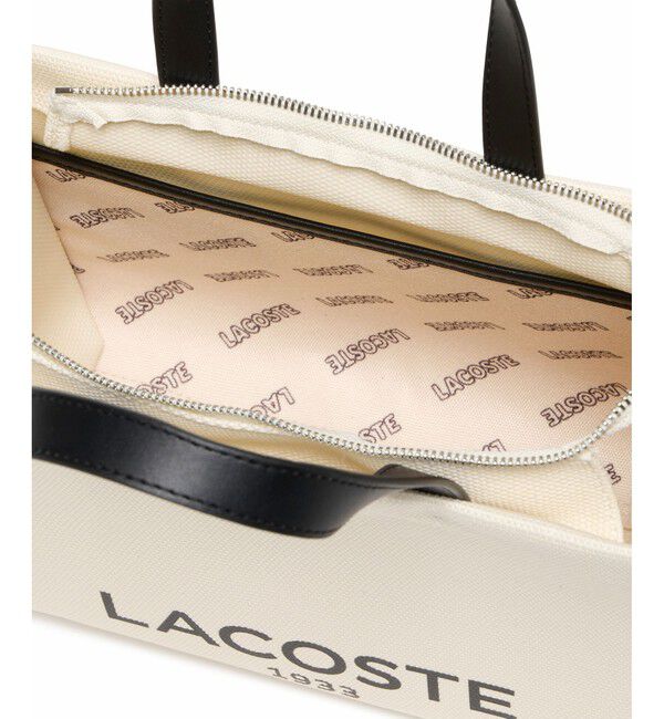 LACOSTE「ヘリテージキャンバス コットンキャンバストート 2WAY ショルダーバッグ」|トートバッグ|