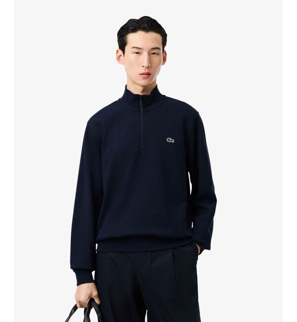 LACOSTE「ハイネックハーフジップスウェット」|スウェット・ジャージ|ネイビー