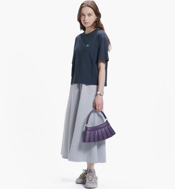 LACOSTE「ダブルフェイス マーメイドスカート」|フレア|