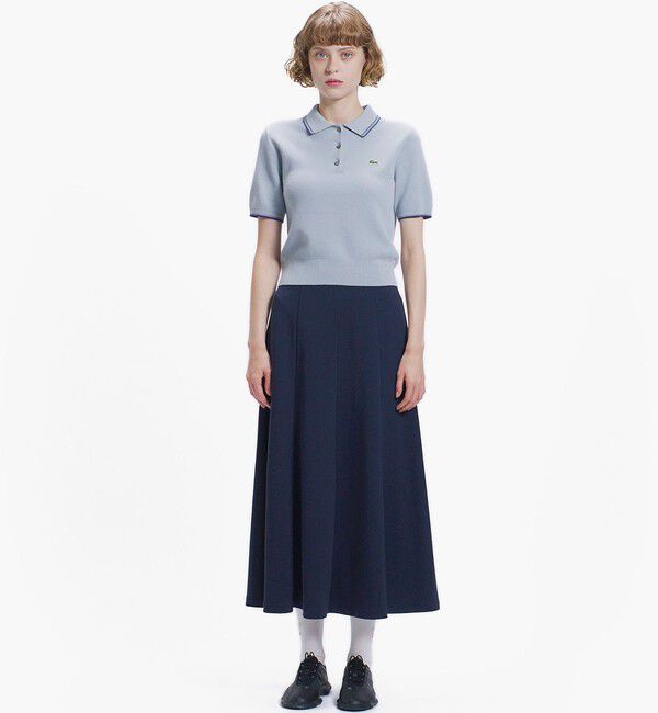 LACOSTE「ダブルフェイス マーメイドスカート」|フレア|