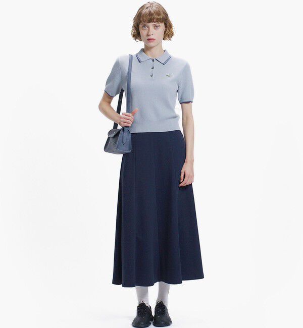 LACOSTE「ダブルフェイス マーメイドスカート」|フレア|