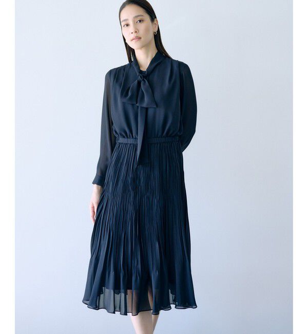 ROPE「ジョーゼットシフォンプリーツワンピース/26SS」|ワンピース|