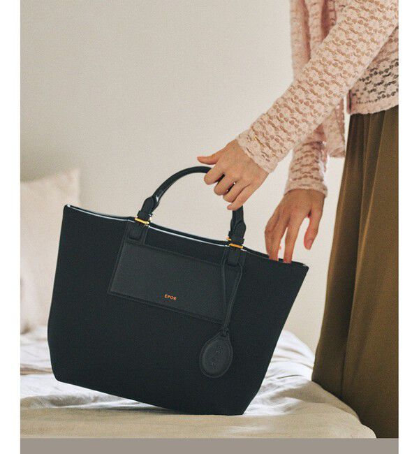 ROPE「【E'POR】BOAT BAG Medium/撥水・軽量・一部WEB限定カラー・26AW新色」|ハンドバッグ|ブラック(01)
