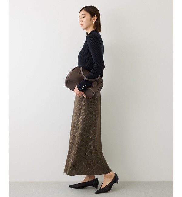 ROPE「【J'aDoRe・一部店舗限定サイズ】ラメチェックマーメイドスカート/セットアップ対応・イージーケア」|スカート|