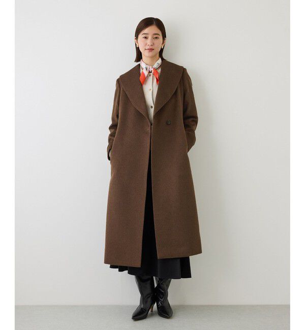 ROPE「プレミアムカシミヤショールカラーコート【一部J'aDoRe限定カラー】/逸品・26AW」|ステンカラーコート|