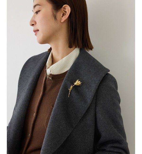 ROPE「プレミアムカシミヤショールカラーコート【一部J'aDoRe限定カラー】/逸品・26AW」|ステンカラーコート|