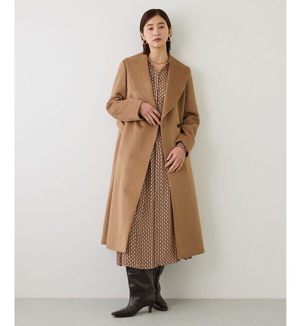 ROPE「プレミアムカシミヤショールカラーコート【一部J'aDoRe限定カラー】/逸品・26AW」|ステンカラーコート|