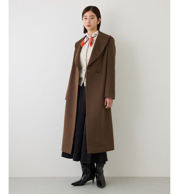 ROPE「プレミアムカシミヤショールカラーコート【一部J'aDoRe限定カラー】/逸品・26AW」|ステンカラーコート|