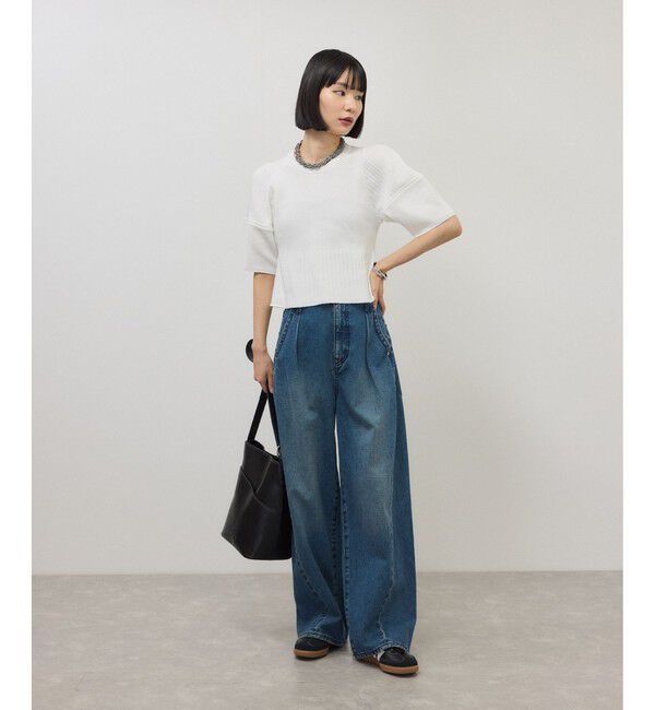 ADAM ET ROPE'「【WEB限定】・【サステナブル】・【定番】ディープライズワイドデニム」|デニム|