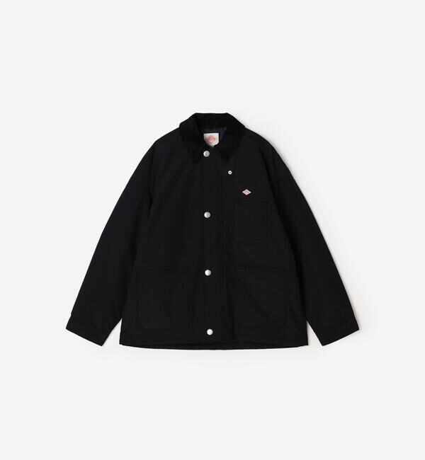 DANTON「DANTON | 中綿ナイロン カバーオールジャケット MEN」|ダウン|BLACK