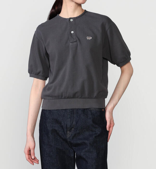  「SCYE BASICS | 〈別注〉コットンピケ ヘンリーネックTシャツ WOMEN」|Tシャツ・カットソー|CHARCOAL