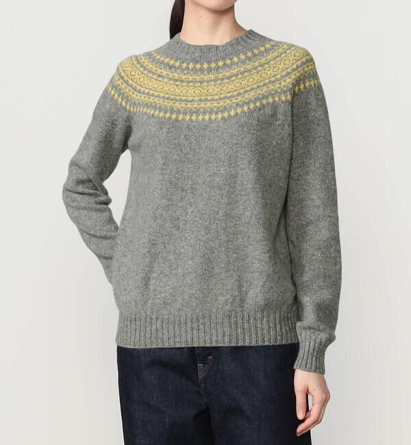 Morris & Sons「MORRIS & SONS | ジーロンラム チャンキーノルディックセーター WOMEN」|ニット・セーター|