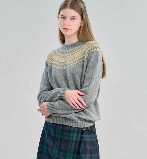 Morris & Sons「MORRIS & SONS | ジーロンラム チャンキーノルディックセーター WOMEN」|ニット・セーター|