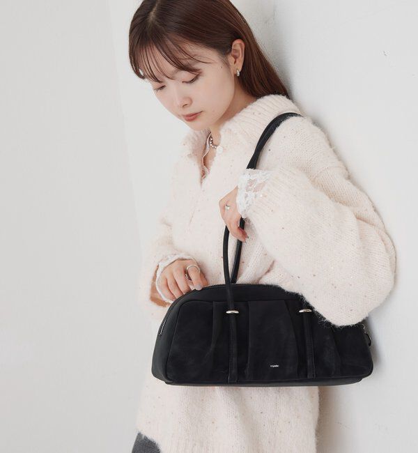  「《新色BLK》ロングハンドワイドBAG」|トートバッグ|