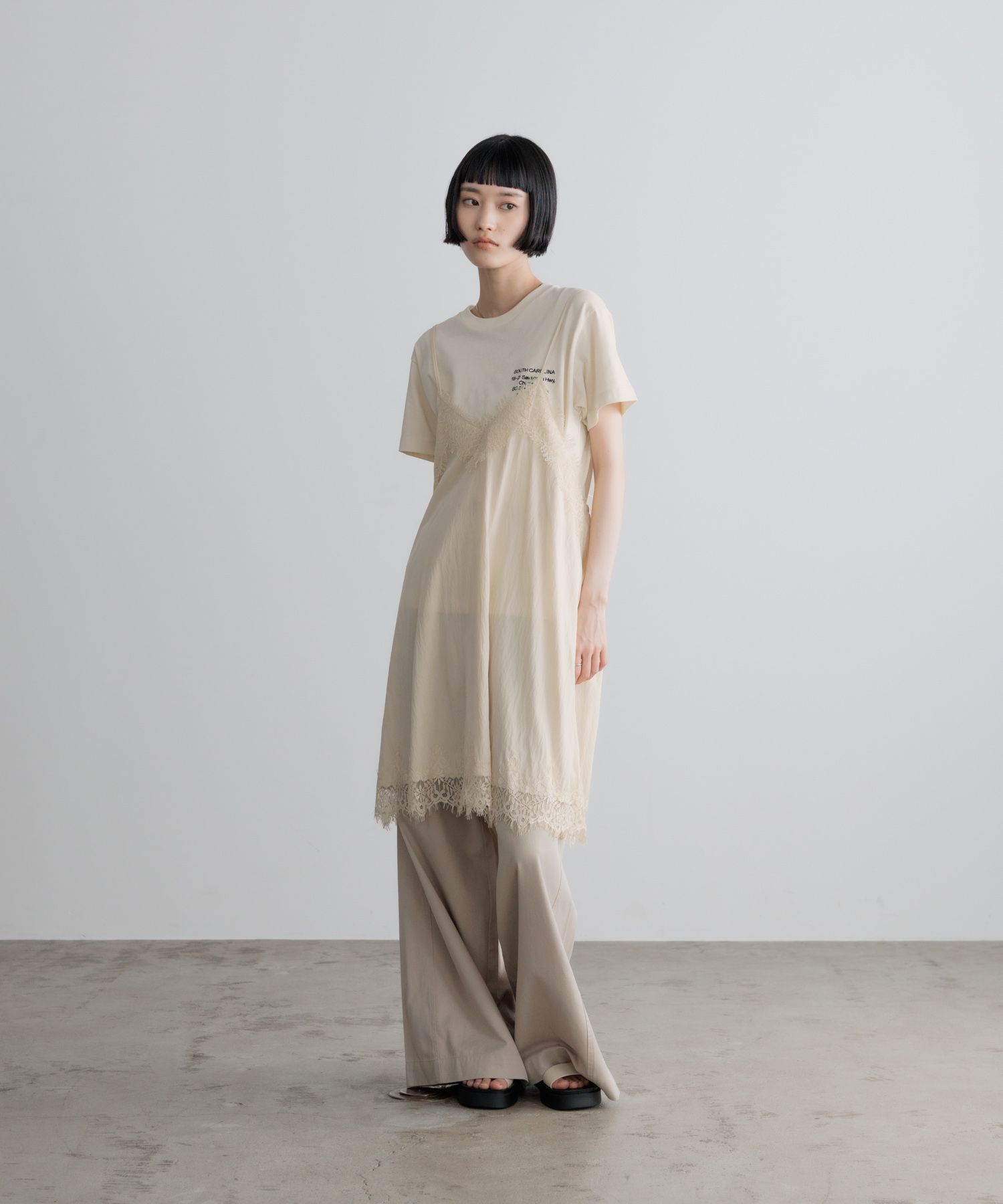 LOWRYS FARM「ビンテージレースミニワンピース」|ワンピース|
