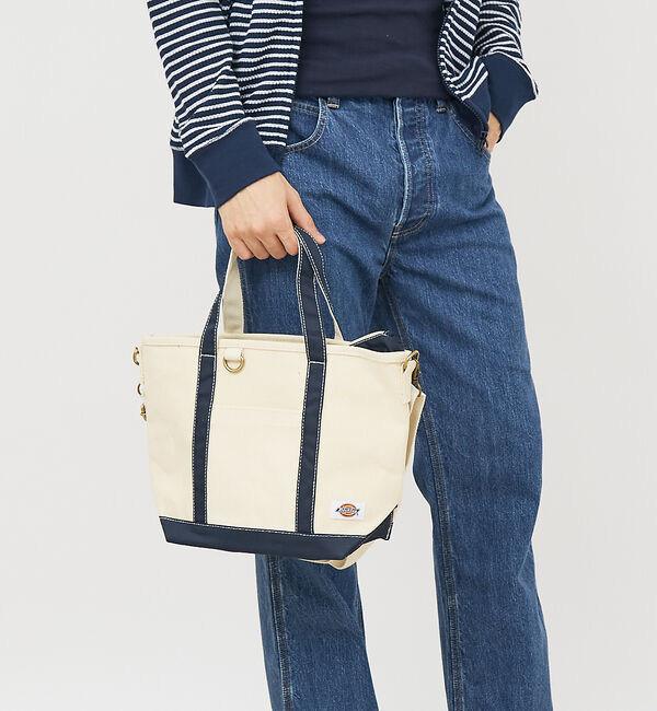 ABAHOUSE「【DICKIES/ディッキーズ】AUTHENTIC CANVAS TOTE S」|トートバッグ|ネイビー