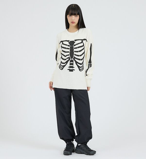 ABAHOUSE「【Healthknit / ヘルスニット】サーマルニット ワッフル ボーンズプリ」|スウェット・ジャージ|