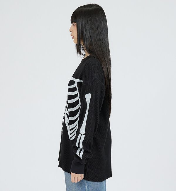 ABAHOUSE「【Healthknit / ヘルスニット】サーマルニット ワッフル ボーンズプリ」|スウェット・ジャージ|