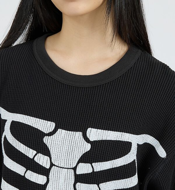 ABAHOUSE「【Healthknit / ヘルスニット】サーマルニット ワッフル ボーンズプリ」|スウェット・ジャージ|