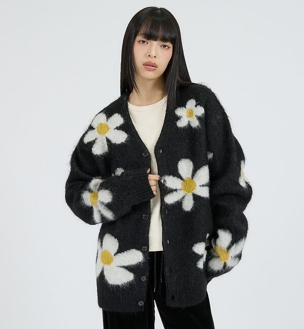 ABAHOUSE「【TOWNCRAFT/タウンクラフト】MOHAIR SHAGGY JACQUAR」|カーディガン|
