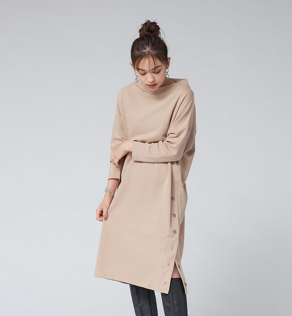 Rouge vif「【WEB限定】バックデザインサックワンピース」|ワンピース|ベージュ