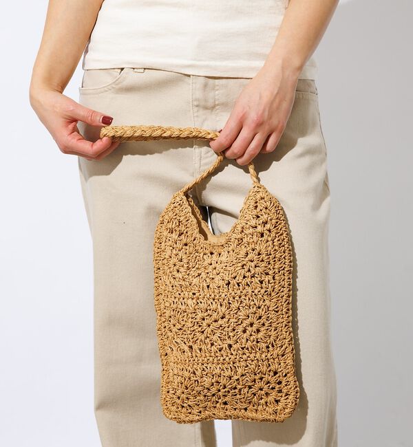 Rouge vif「【Swaraj /スワラージ】手編みペーパーラフィアBAG/トートバッグ/ハンド」|トートバッグ|