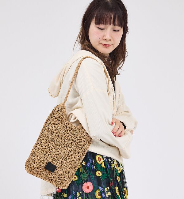 Rouge vif「【Swaraj /スワラージ】手編みペーパーラフィアBAG/トートバッグ/ハンド」|トートバッグ|