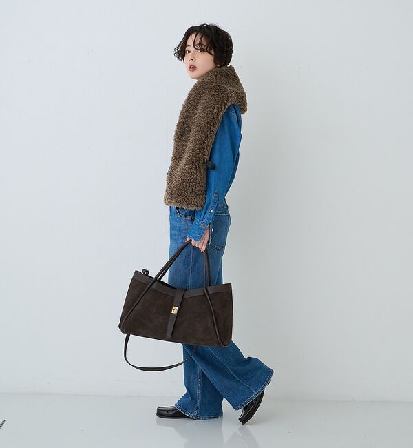 Rouge vif「【AULENTTI / オウレンティ】2WAYスエードショルダートートバッグ /」|トートバッグ|