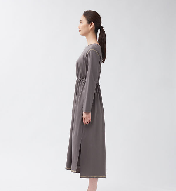 qualite「【WEB・一部店舗限定】ハイポイントギャザーワンピース」|ワンピース|