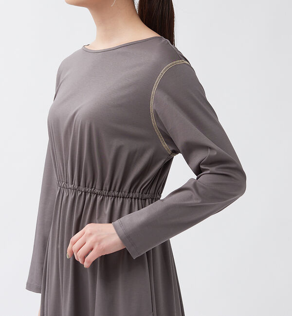 qualite「【WEB・一部店舗限定】ハイポイントギャザーワンピース」|ワンピース|