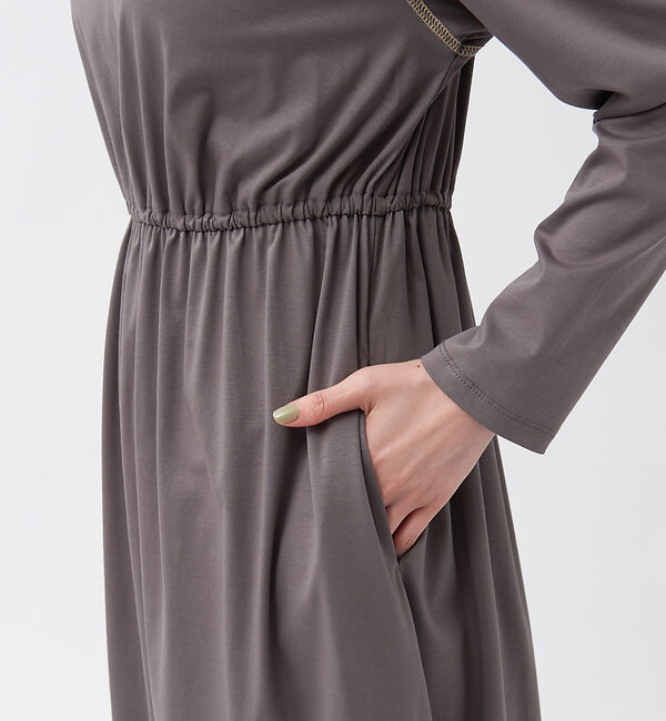 qualite「【WEB・一部店舗限定】ハイポイントギャザーワンピース」|ワンピース|