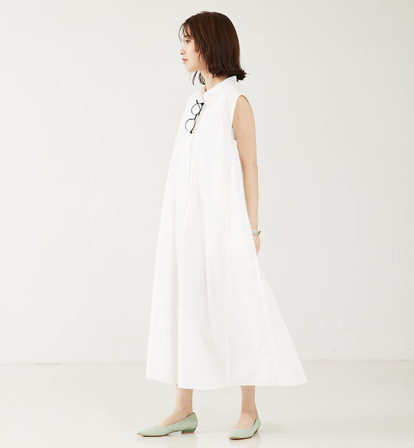 abahouse mavie「【大人のいちまんワンピ】ブロードノースリシャツワンピ」|ワンピース|