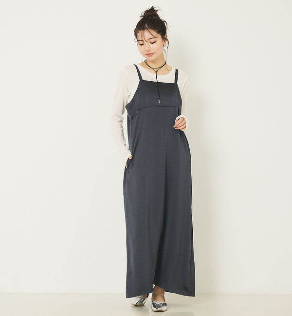 abahouse mavie「ダブルストラップキャミワンピース」|ワンピース|