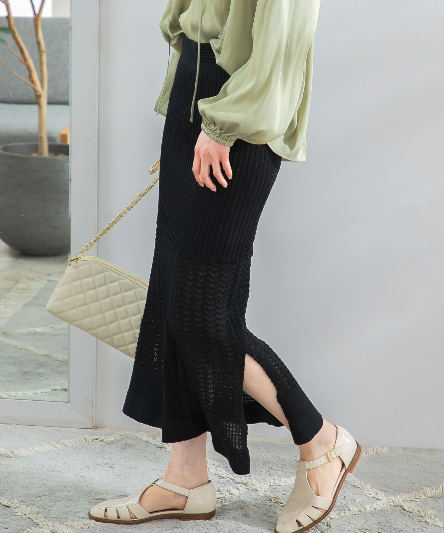 URBAN RESEARCH ROSSO「TRICOTE　PATTERN SKIRT」|スカート|